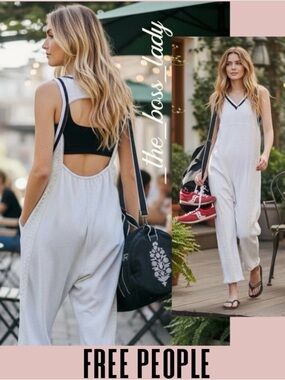 Free People jumpsuit one piece cotton lace onesie romper Movement XS
